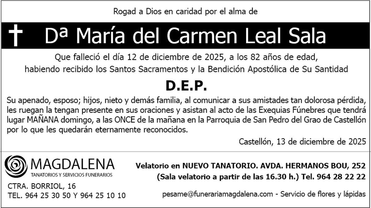Dª María del Carmen Leal Sala