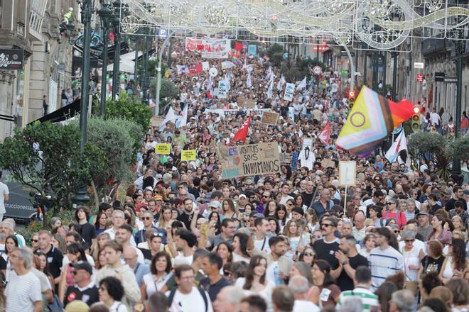 Manifestación en Vigo para reclamar soluciones al problema de la vivienda