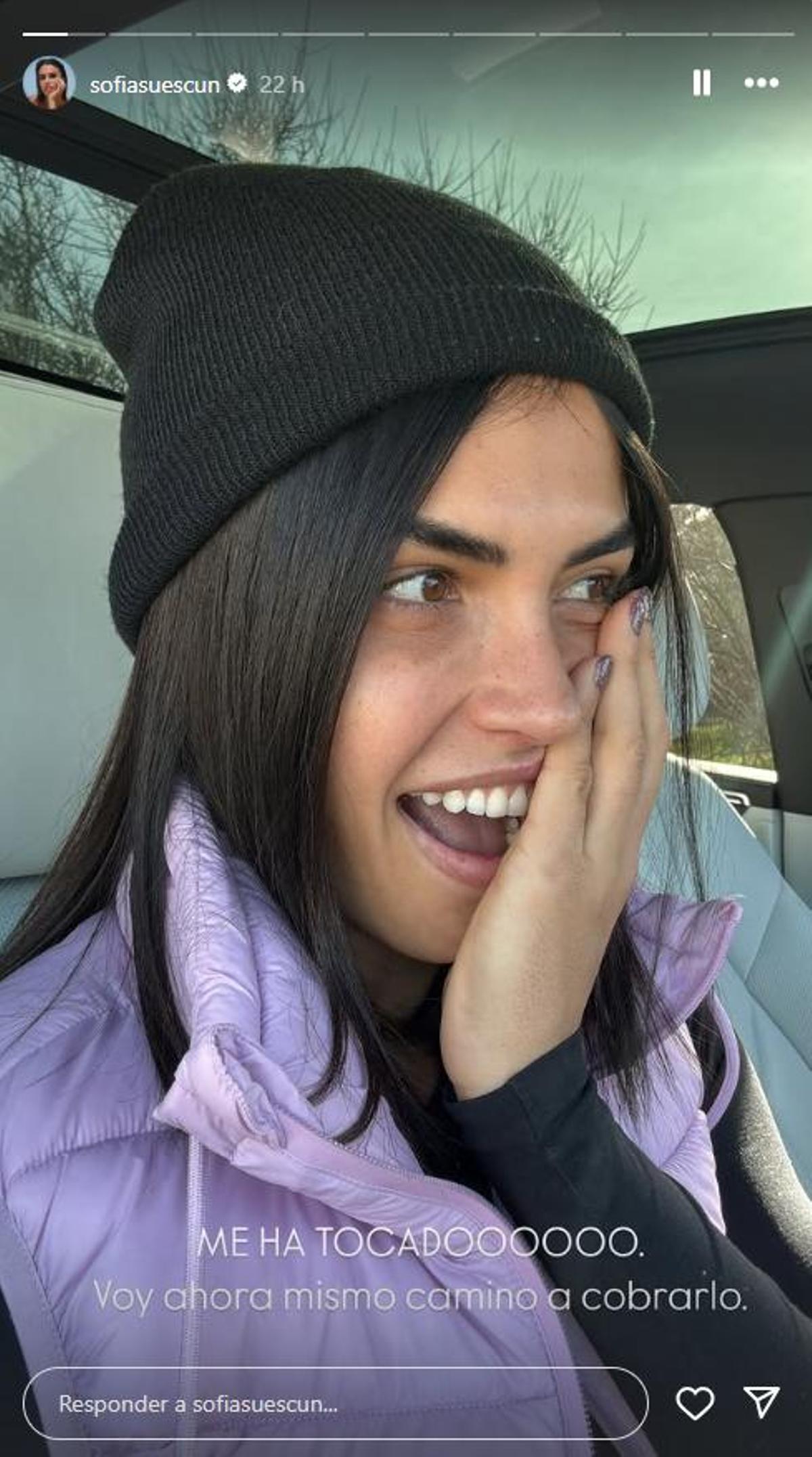 Sofía Sescun cuenta que le ha tocado la Lotería