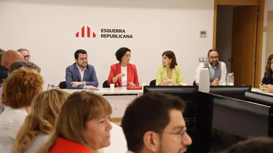 Primera reunió de la permanent d'ERC després del retorn de l'exili de Marta Rovira