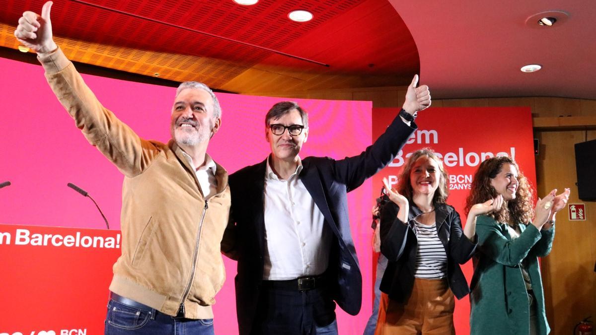 El alcalde de Barcelona, Jaume Collboni, y el president de la Generalitat, Salvador Illa