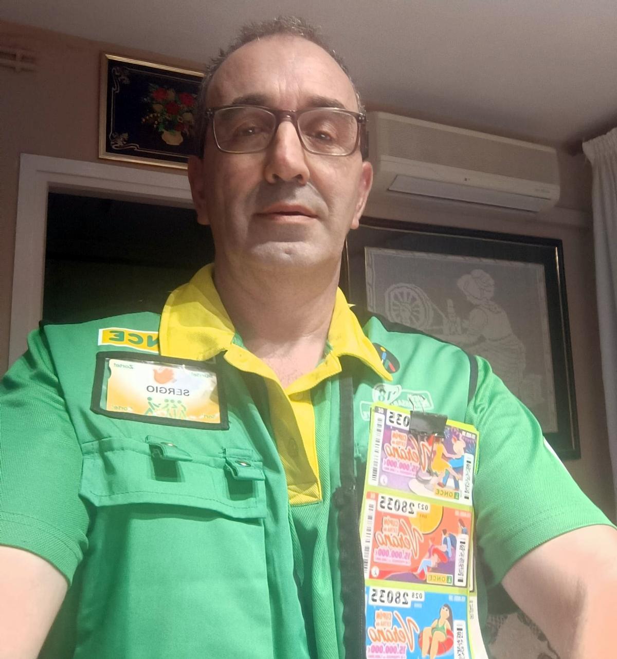 Sergio Martín Aznar, vendedor ONCE que ha dado más de 71 millones con el Eurojackpot