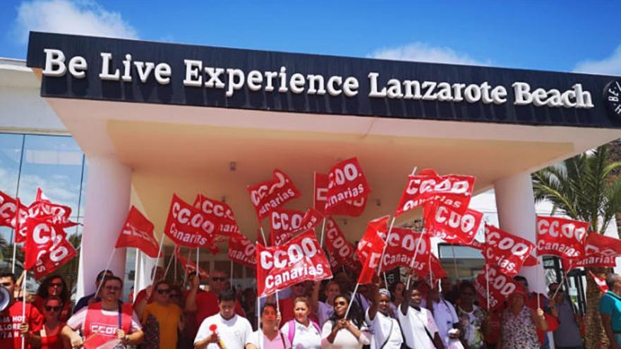 Huelga de las camareras de pison en Lanzarote