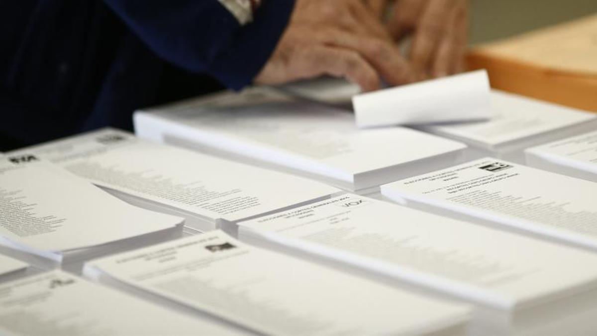 Papeletas electorales.