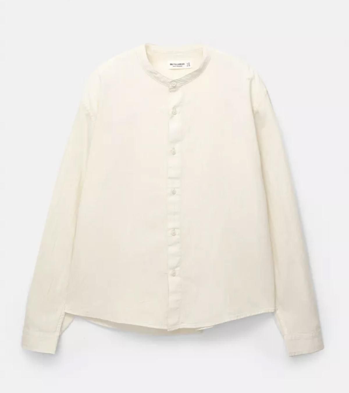Camisa cuello mao de Pull&amp;Bear