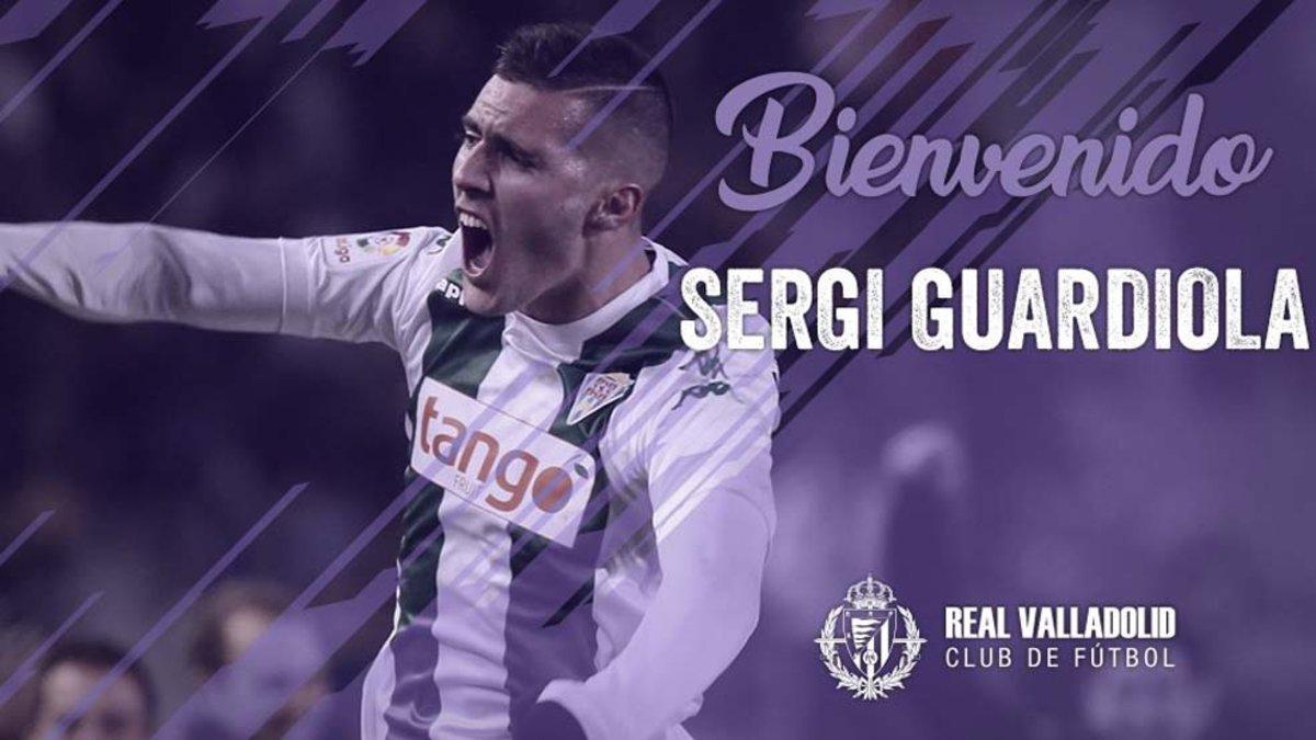 Así anunció el Valladolid el fichaje de Sergi Guardiola