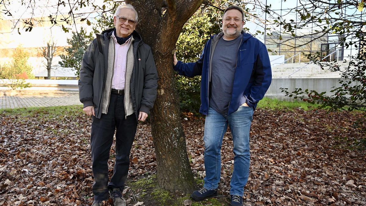 El director de la Escuela de Ingeniería Forestal de Pontevedra, Juan Picos, y José Antonio Vega, ex-investigador del Centro de Investigación Forestal de Lourizán