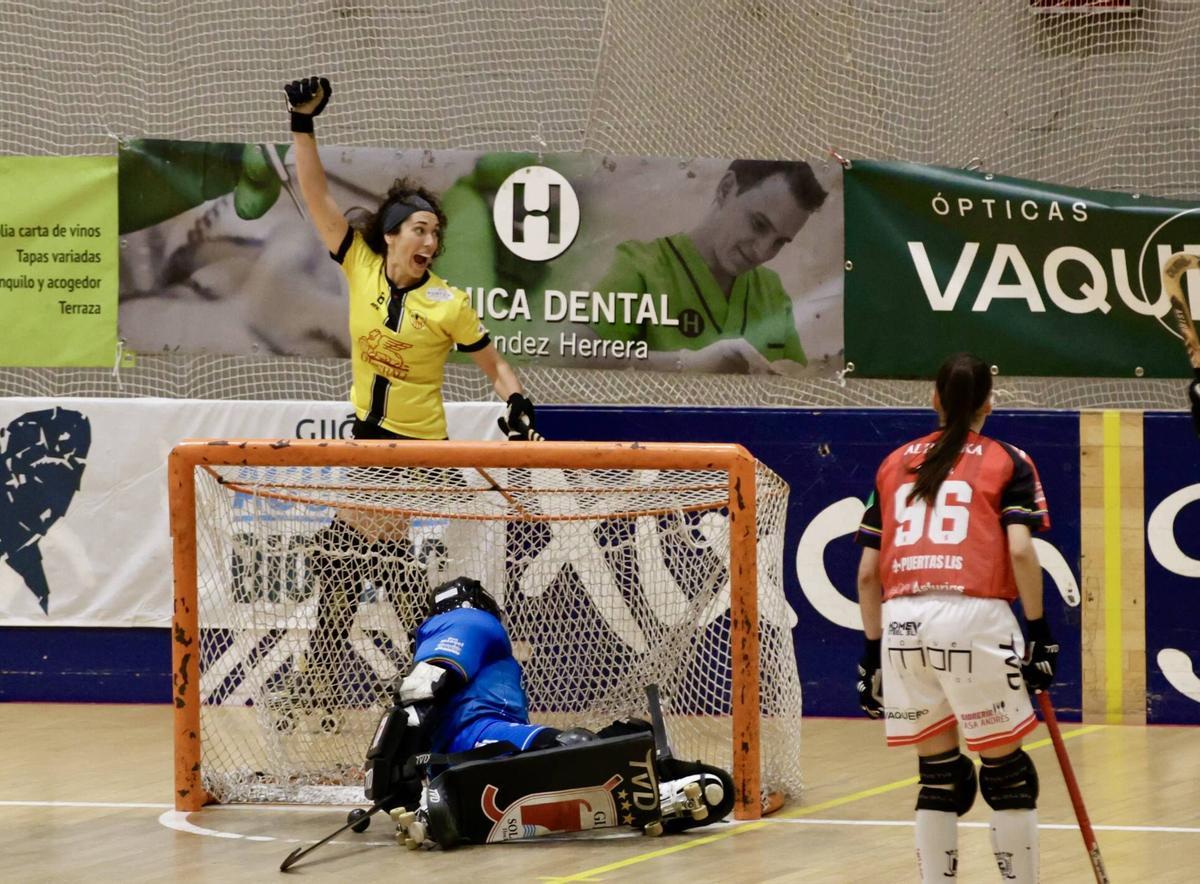 Ana Casarramona, tras marcar el gol del Palau en Mata Jove.