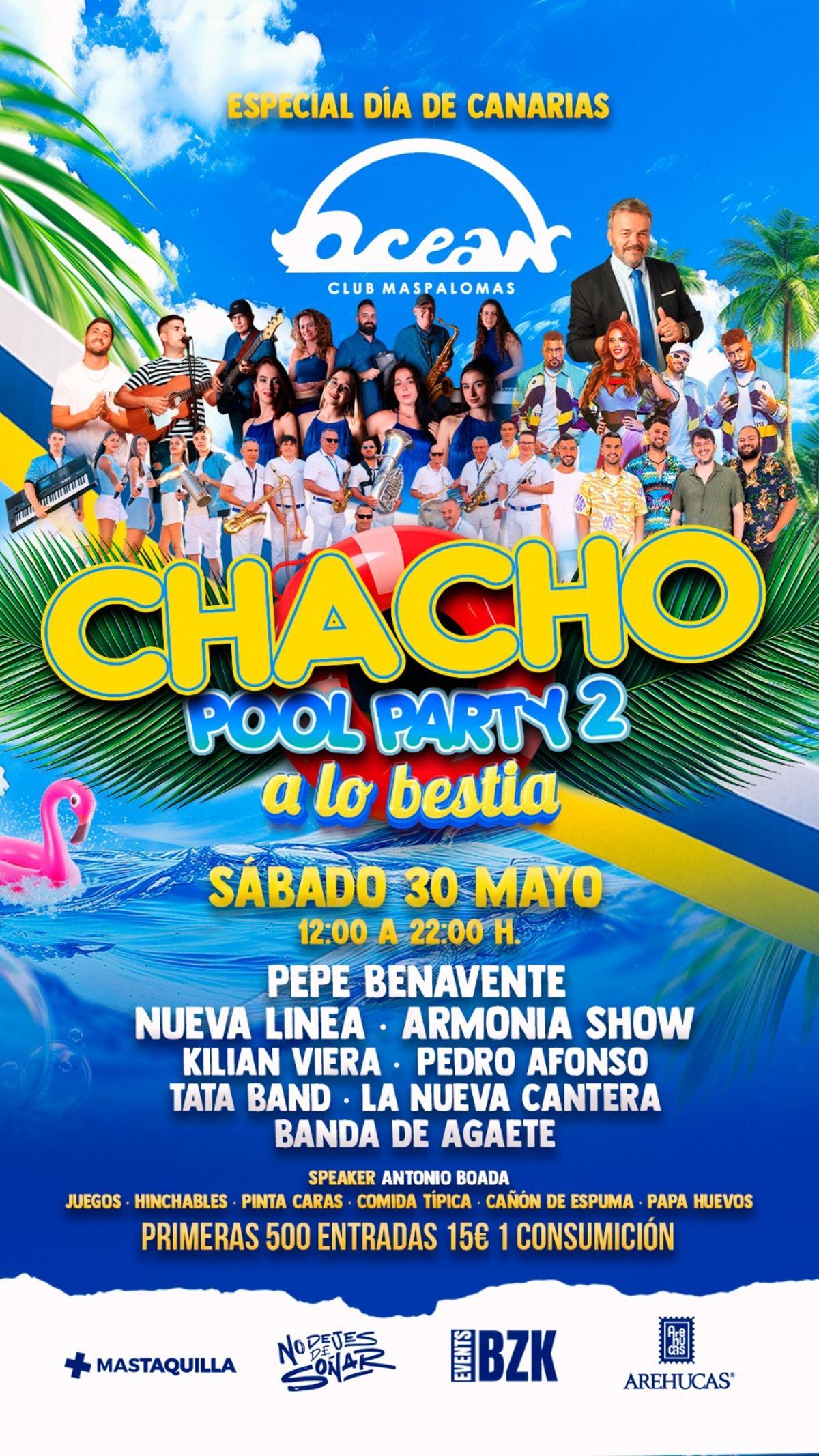 Cartel Chacho Pool Party 2 a lo Bestia