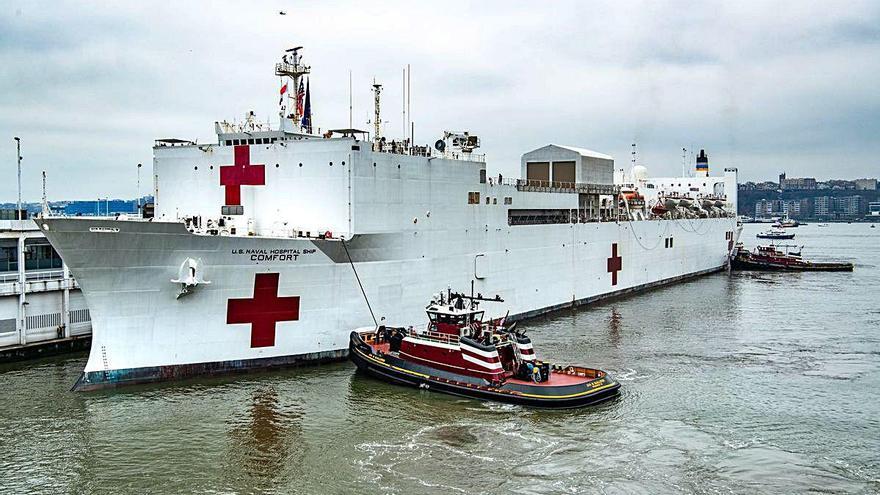 El vaixell mèdic «Comfort» aportarà 3.500 nous llits d&#039;hospital a la ciutat.