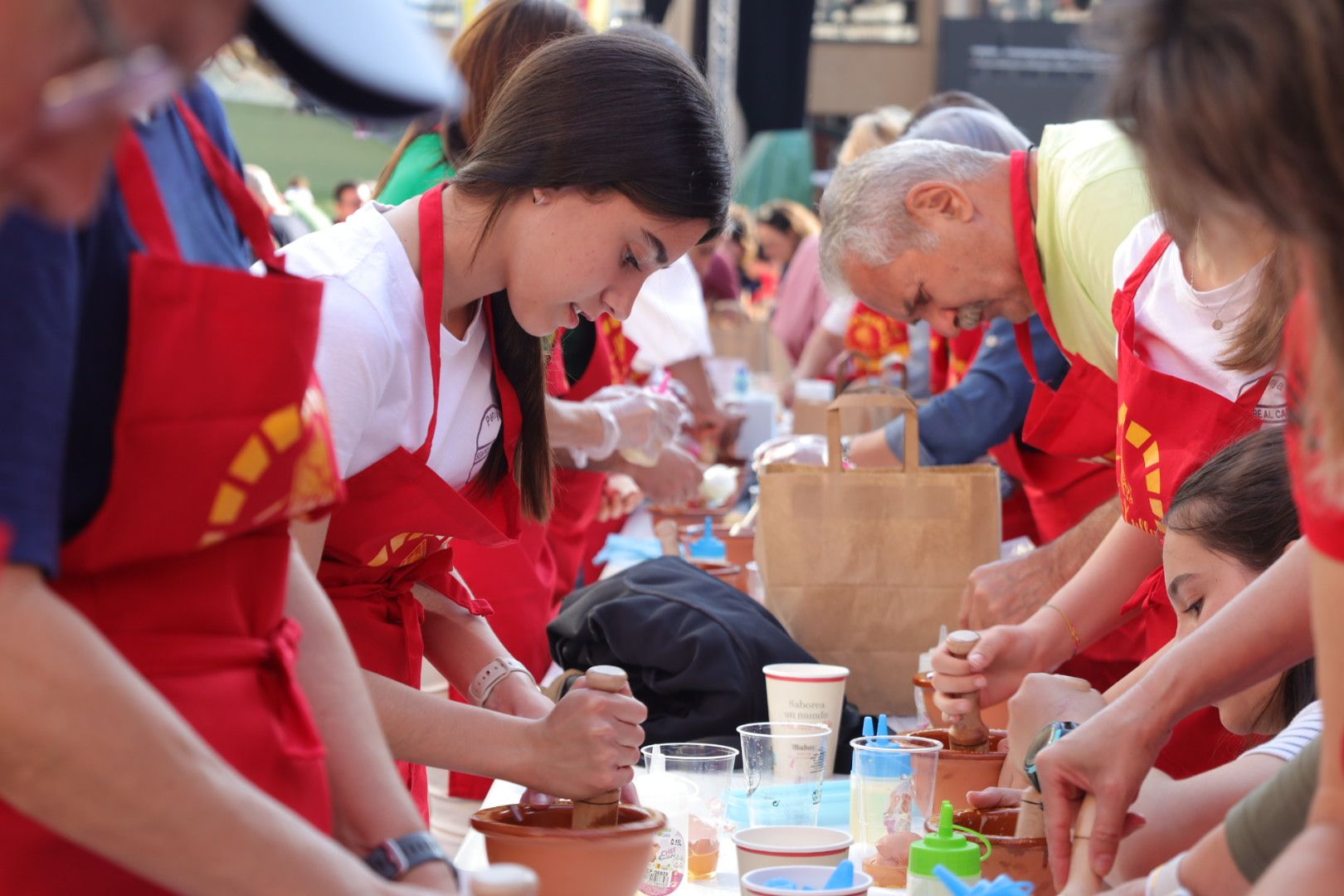 FOTOGALERÍA I Las imágenes de la Nit de la Xulla y del encuentro de elaboración de allioli de las fiestas de Vila-real