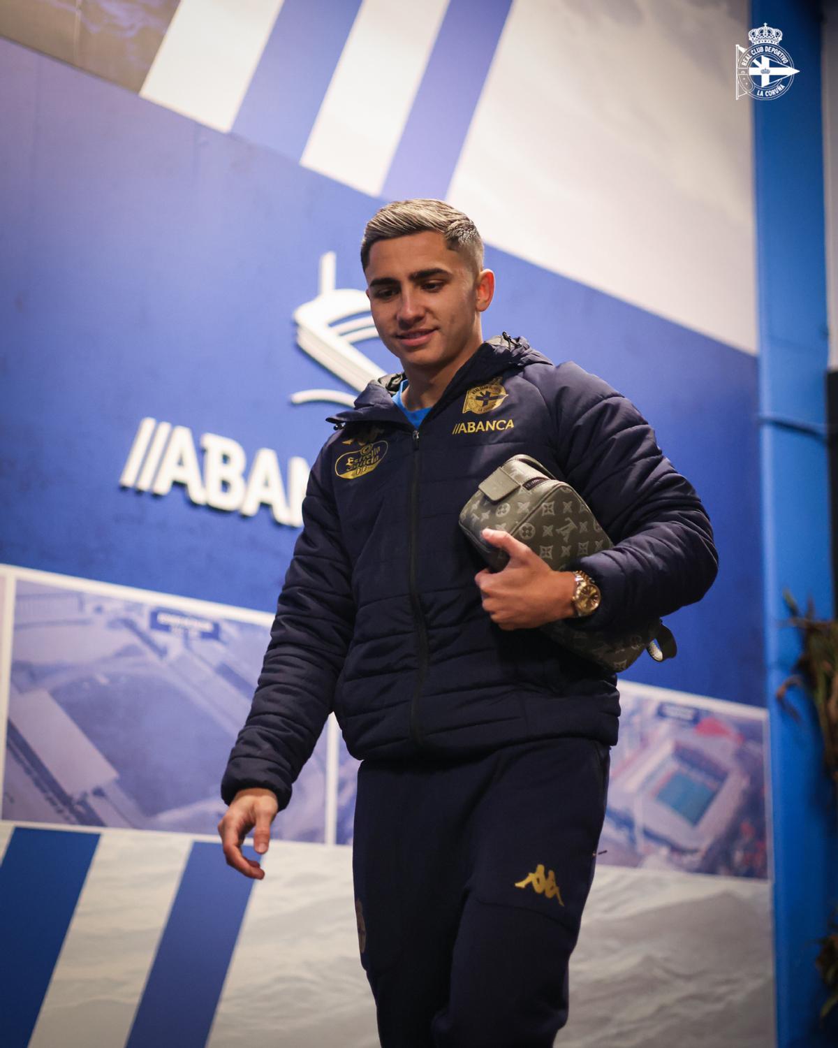 Yeremay Hernández, el pasado domingo, antes de medirse al Cádiz.