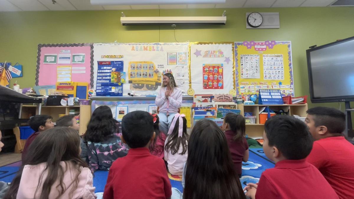 Estefanía Rodríguez durante una de sus clases en Estados Unidos