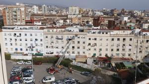 Un edificio de cinco plantas se derrumba en Badalona