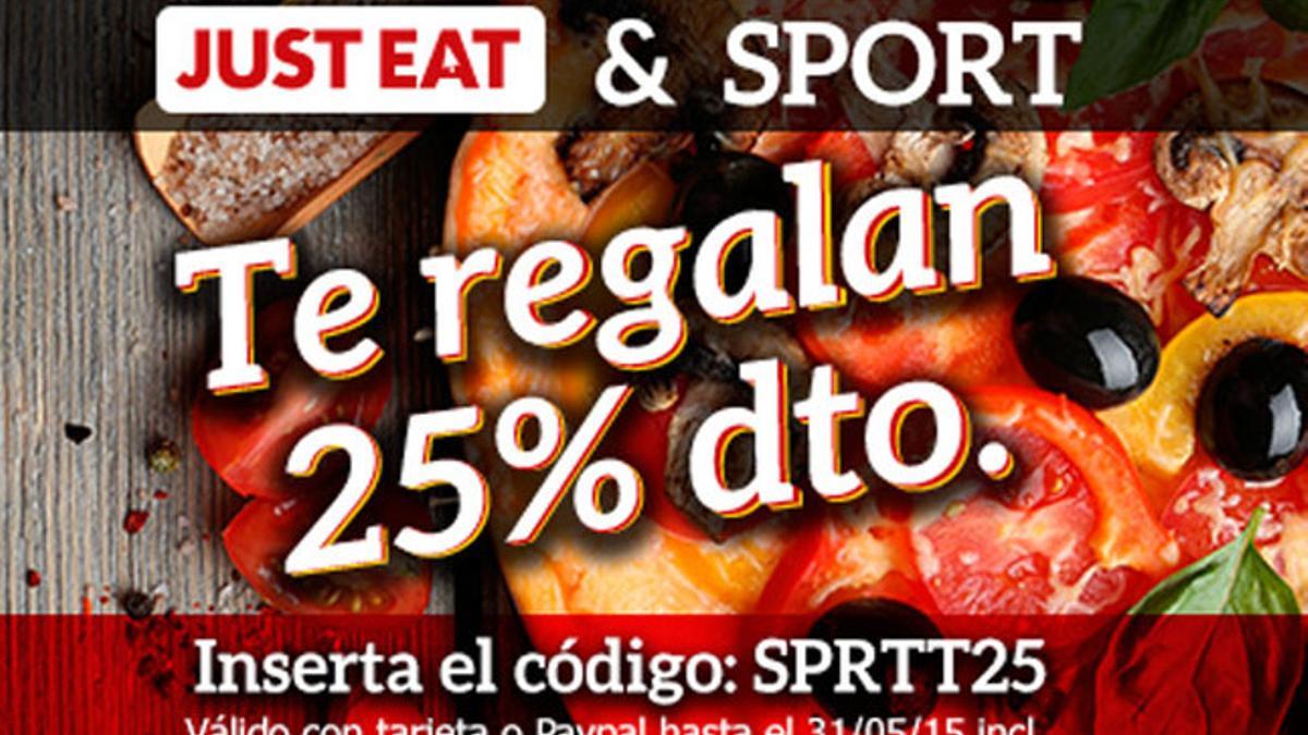 JUST EAT y SPORT te regalan 25% de descuento para disfrutar de la final de la Copa del Rey