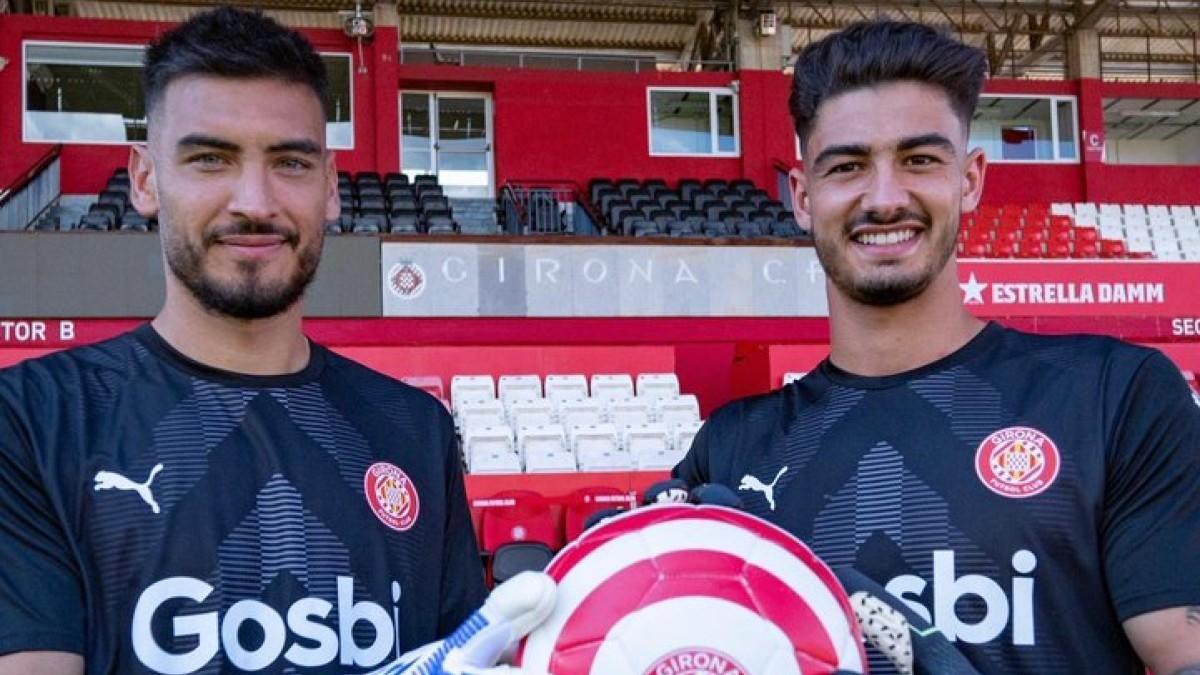 Gazzaniga y Fuidias, presentados con la camiseta del Girona