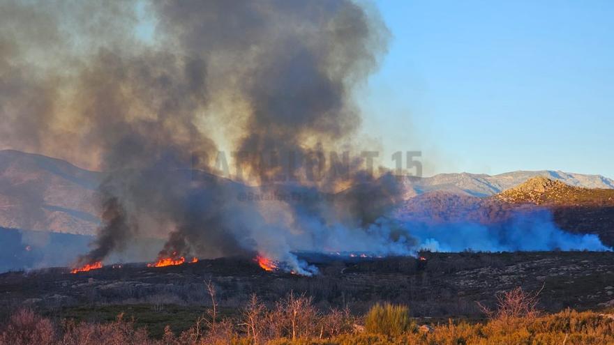 El Infoex da por controlado el incendio forestal de Piornal