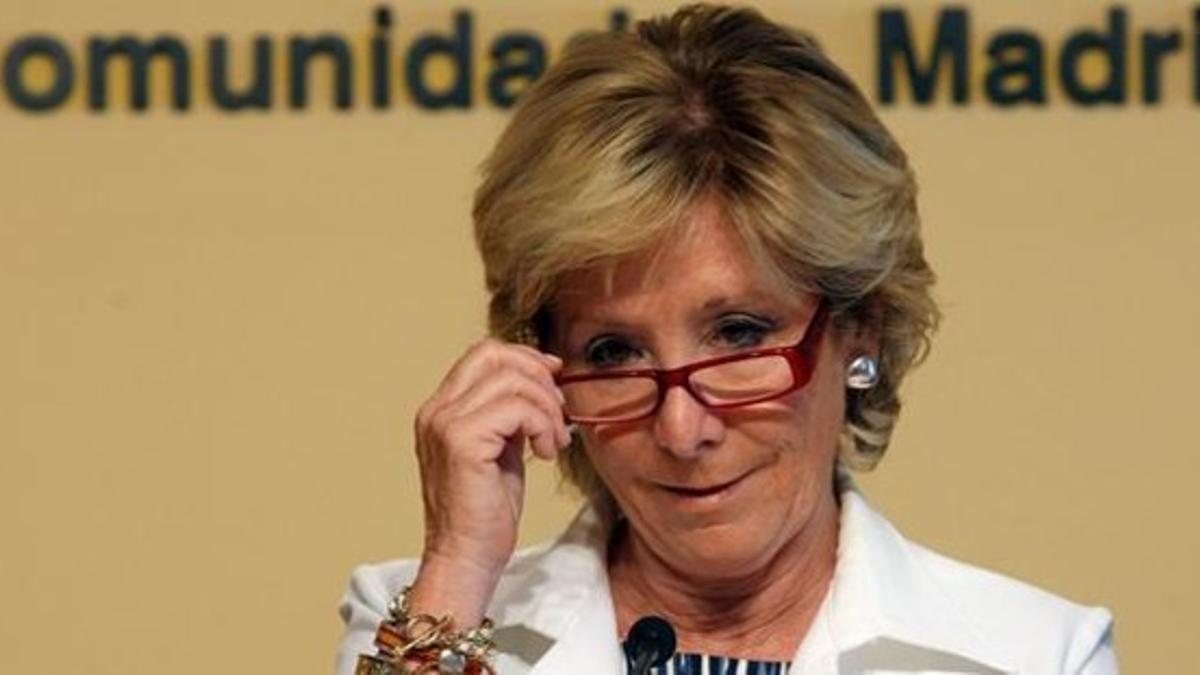 La presidenta de la Comunidad de Madrid, Esperanza Aguirre.