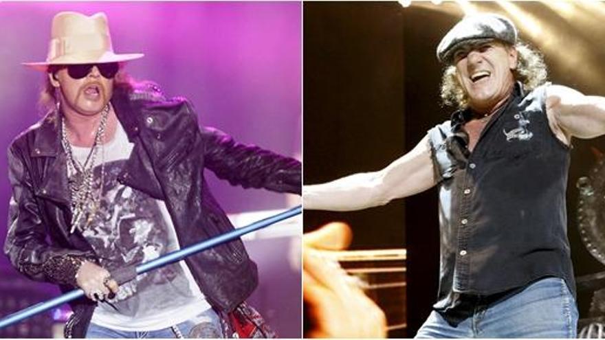 Axl Rose y Brian Johnson.