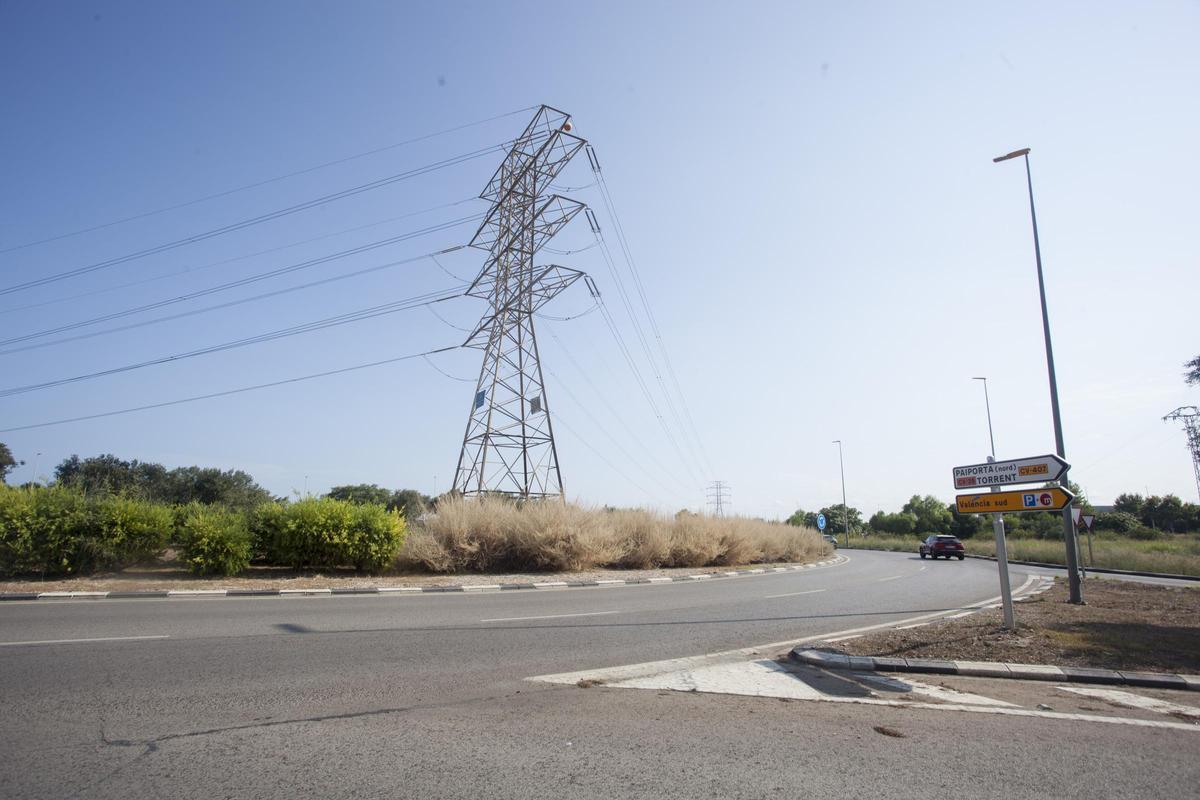 La carretera CV-400 a la altura de Paiporta.