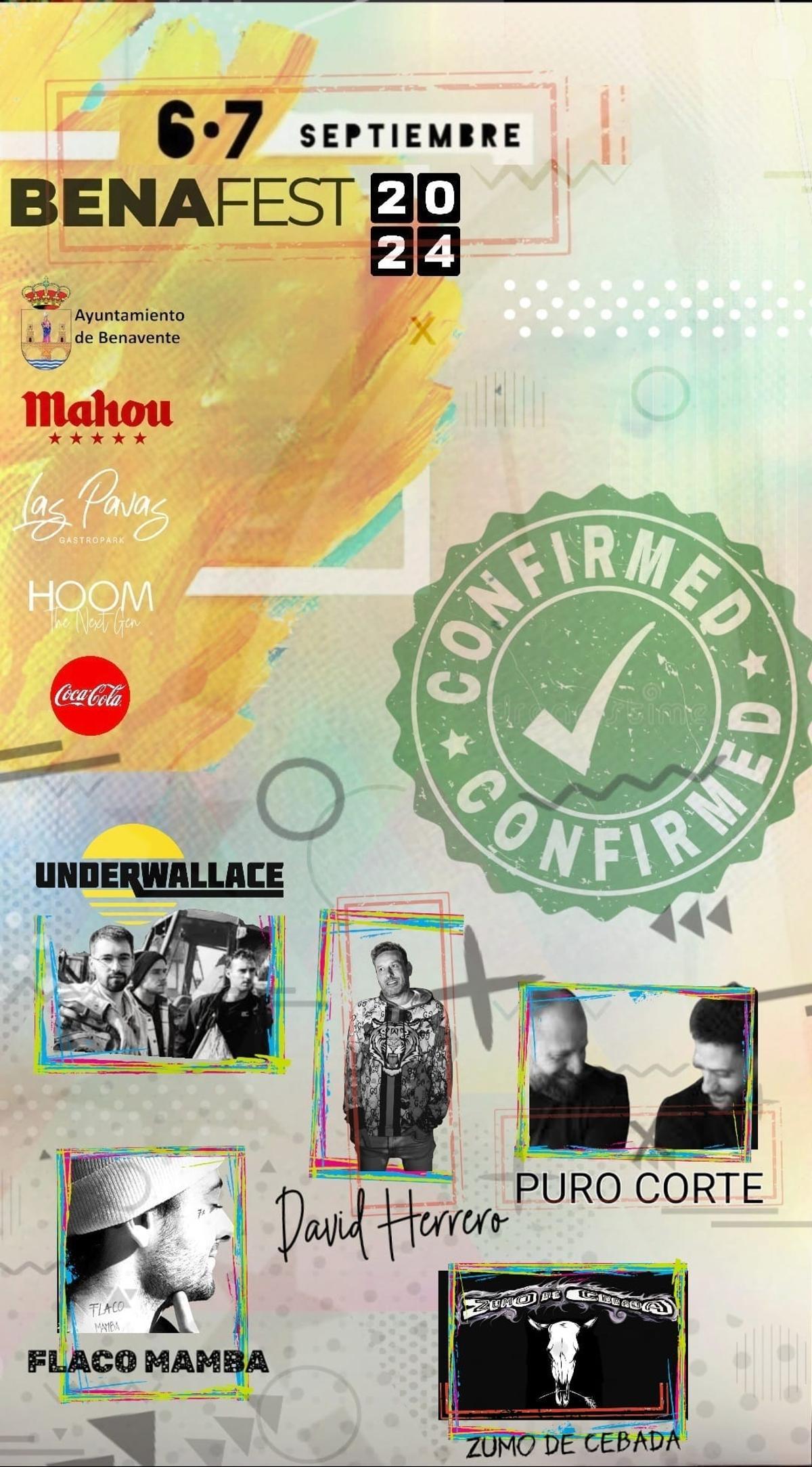 Benafest 2024, artistas confirmados.