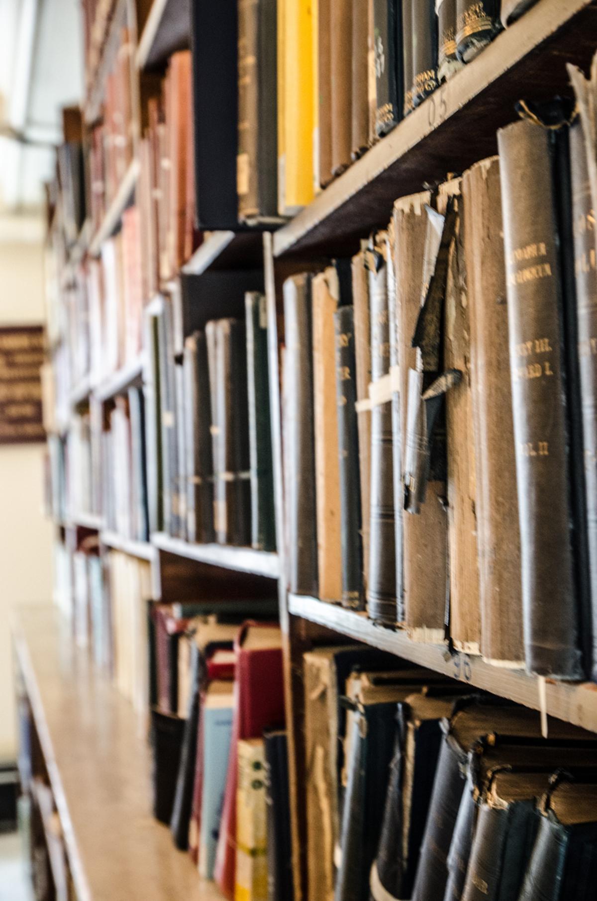 La estanterías guardan tesoros literarios.