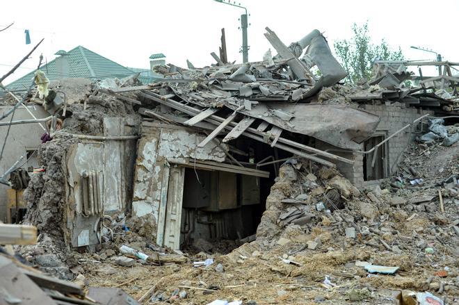 Las imágenes del bombardeo en el centro de Kiev