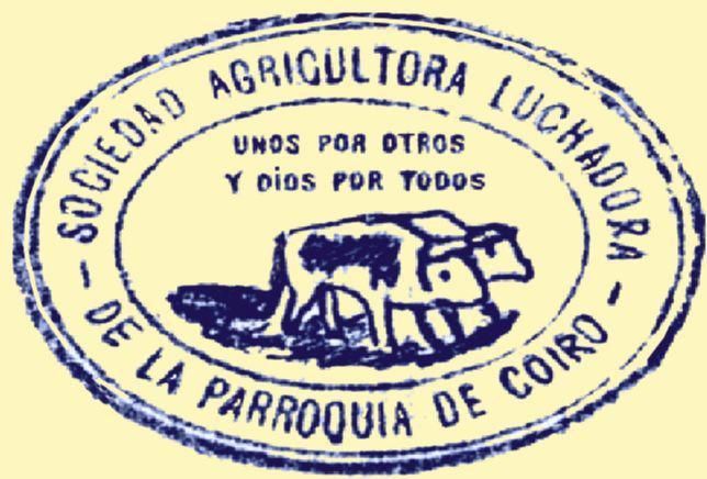 O selo do sindicato agrario de Coiro.