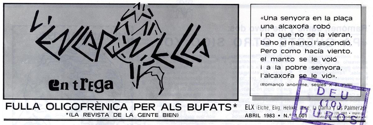 Una de les capçaleres de «L’Encarnella» (1983).
