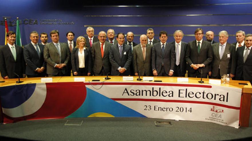 El nuevo comité ejecutivo de la CEA, donde figuran también los malagueños Sergio Cuberos y José Carlos Escribano.