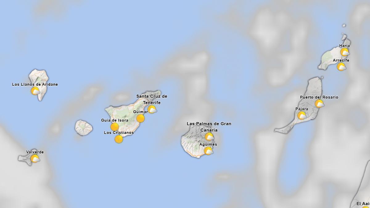 Predicción del tiempo en Canarias (del 20 al 26 de abril)