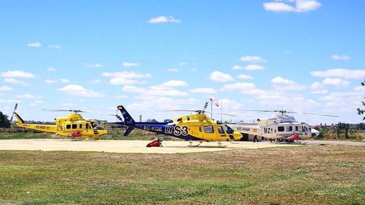 Base de incendios de Villaralbo, donde podría ubicarse, este mismo verano, el helicóptero de emergencias de Sacyl en Zamora