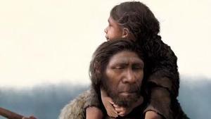 Recreació duna família de neandertals