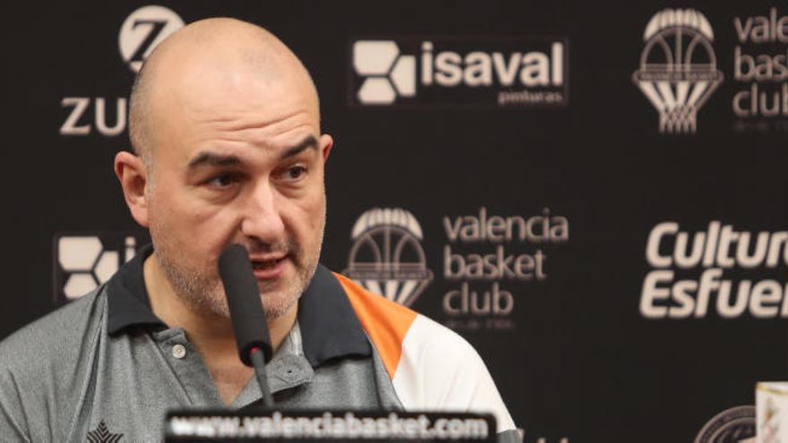 Jaume Ponsarnau, en la rueda de prensa de este viernes en La Fonteta