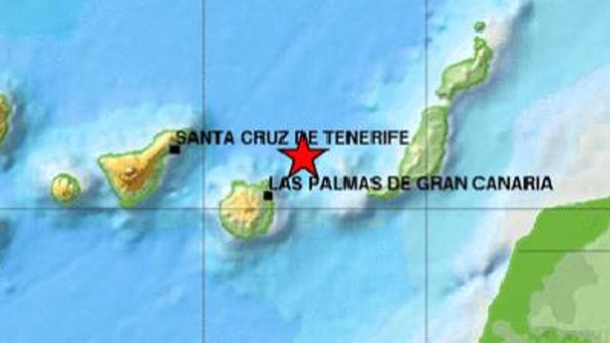 Seísmo de magnitud 2.4 entre Gran Canaria y Fuerteventura