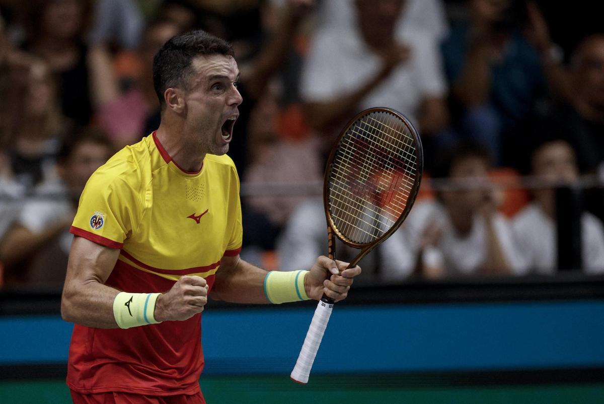 Lehecka - Bautista de la Copa Davis, en imágenes