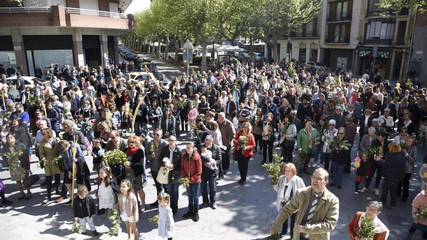 El canvi d&#039;hora agrupa menys públic en la benedicció del Diumenge de Rams