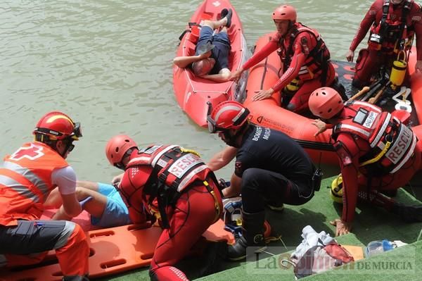 Simulacro en el río Segura