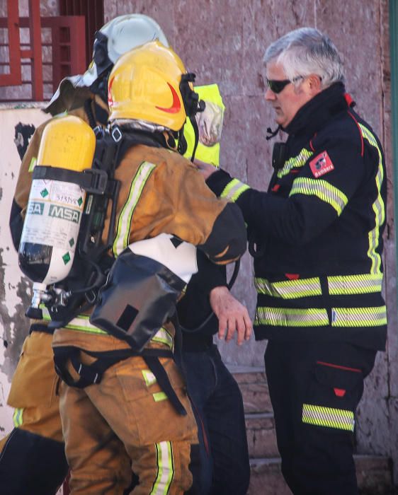 Un simulacro muy real para público escolar de Alcoy