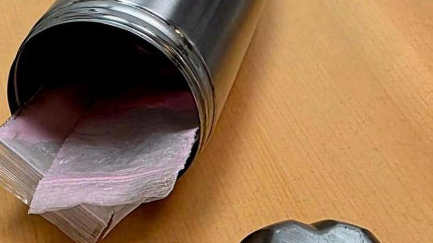 Detenido en Atalayas con 9,5 gramos de 'cocaína rosa' oculta en el fondo de una botella