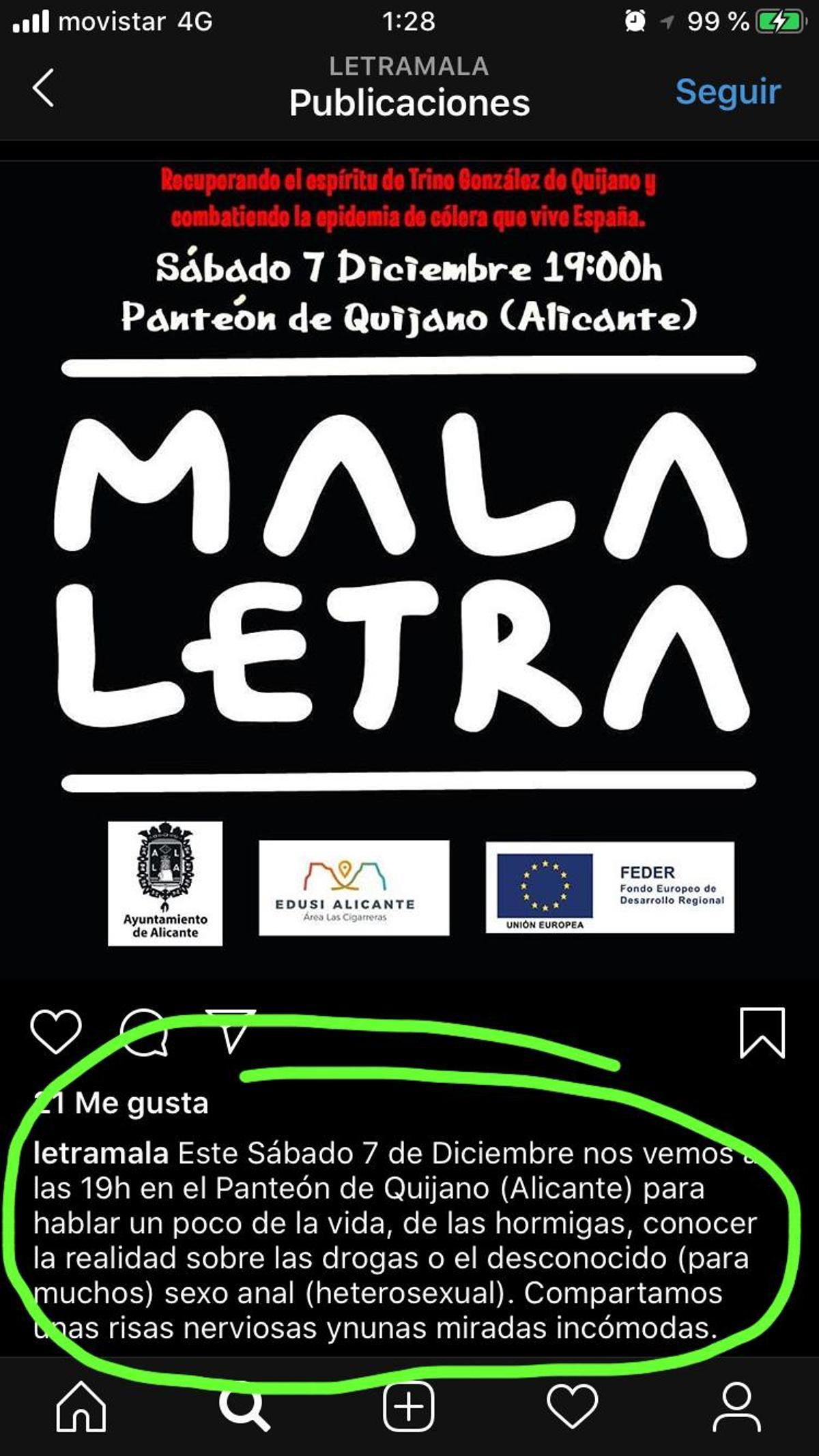 Un cantante incita al consumo de drogas delante de menores junto a la casa de Papá Noel