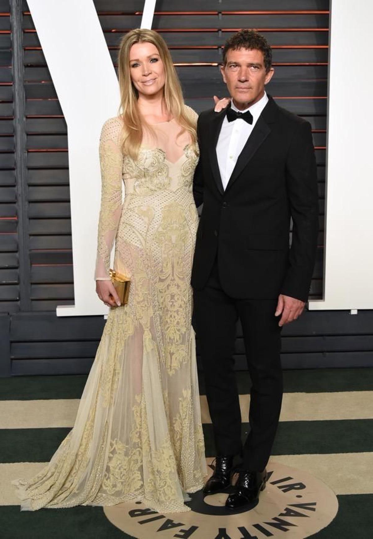 Vanity Fair Oscar Party, Banderas y Nicole Kimpel.