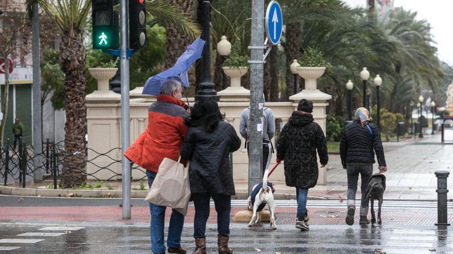 Imagen de archivo de lluvias en Alicante a principios de febrero.