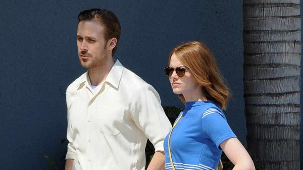 Emma Stone y Ryan Gosling, inmersos en el rodaje de 'La La Land'