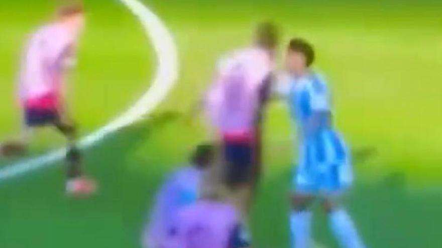 El puñetazo de Nahuel Molina a Rodri una vez pitó el final del partido