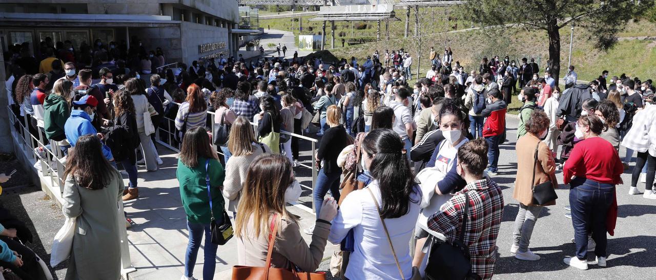 Celebración del examen MIR de este año en Vigo.