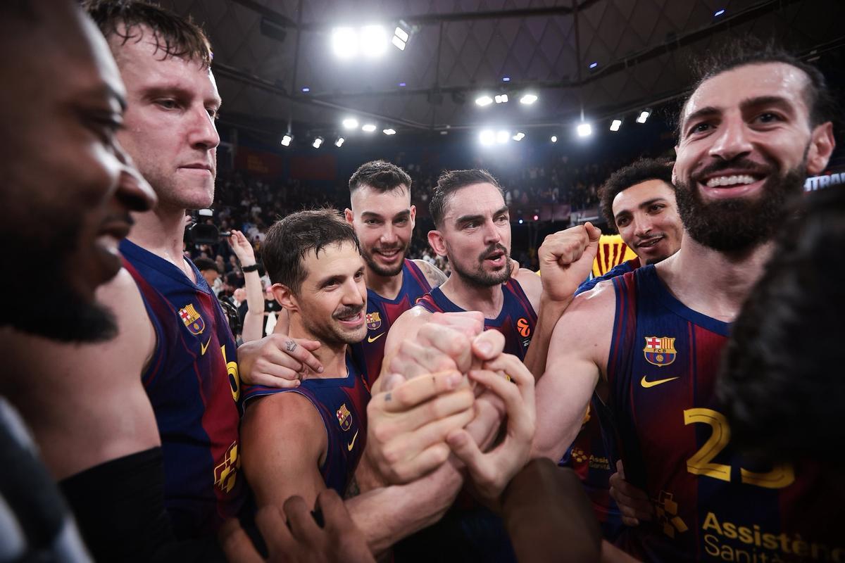 El Barça celebró el triunfo ante la Virtus y ahora quieren sumar la tercera seguida con la visita del Baskonia