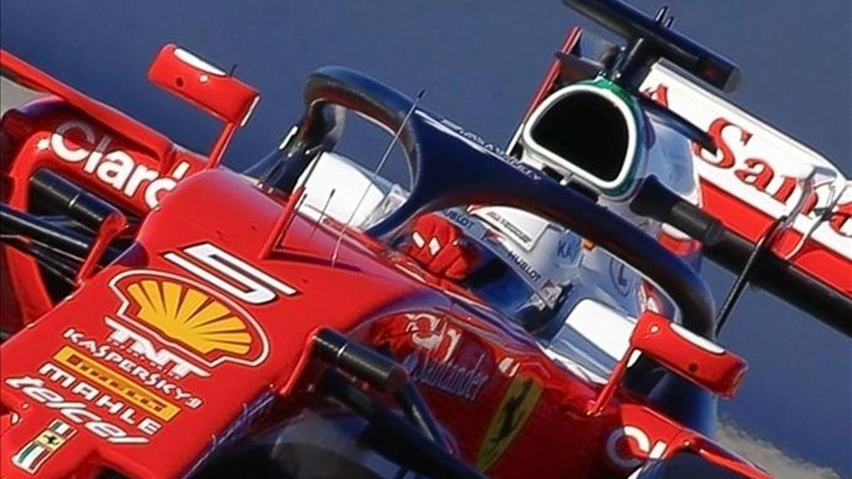 Vettel llevó el sistema Halo en su Ferrari