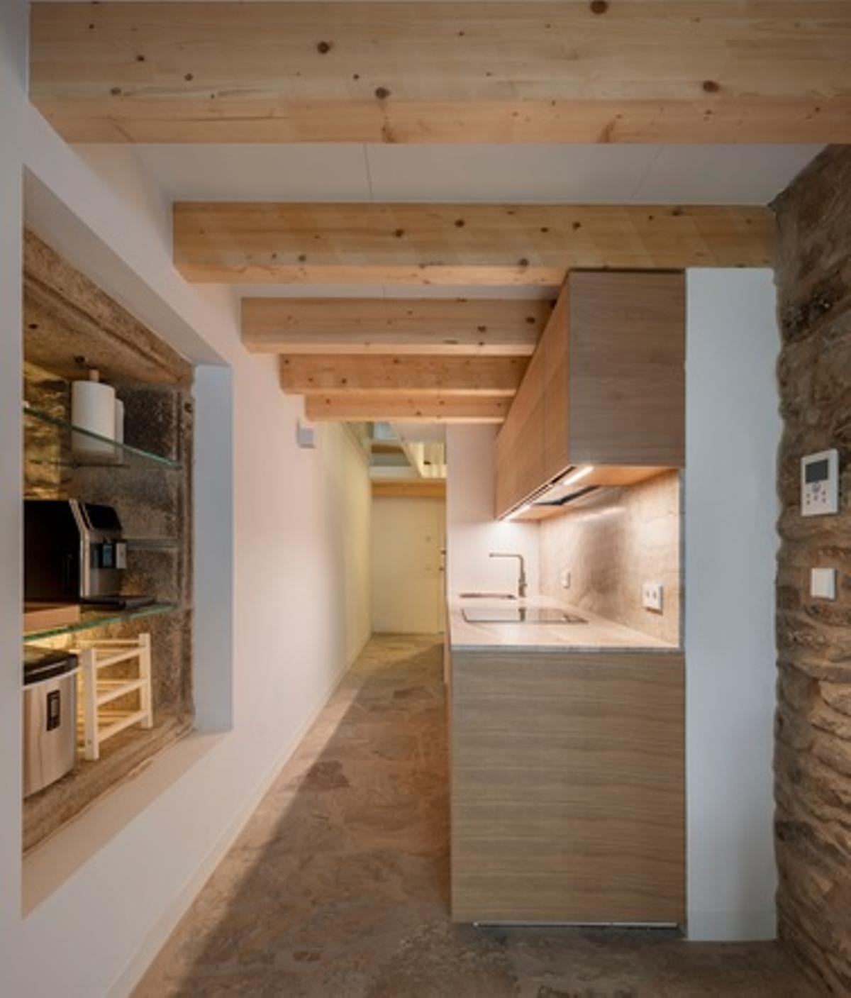 Interior da casa en Compostela que opta a premio.