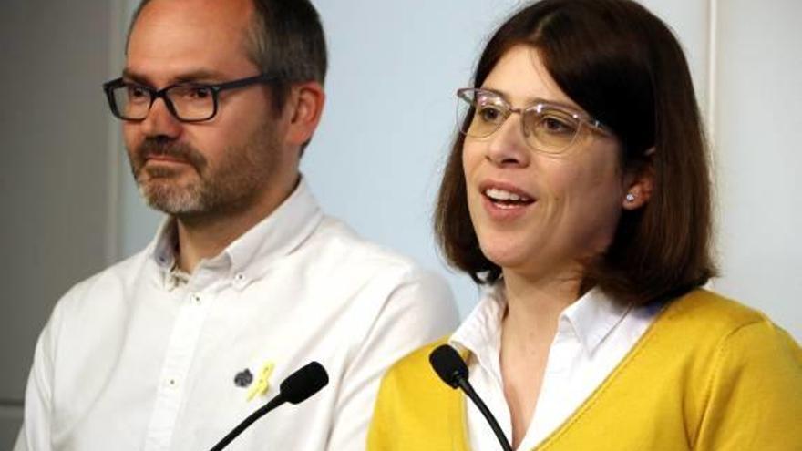 Josep Costa i Gemma Geis ahir en la roda de premsa